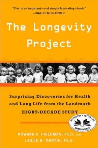 The book cover of "The Longevity Project" on what promotes long lifespans.