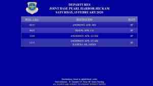 Image of Hickam Passenger Terminal Space A flights to Washington DC, northern California, Guam, and Japan.
