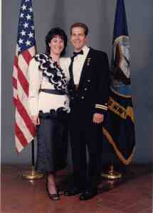 This was the Navy Ball at Monterey's Naval Postgraduate School. (Yeah, women officers could choose to attend in civilian attire.) We'd decided to stick around for another tour. Image of Navy officers Marge and Doug Nordman in formal dress at the Navy Ball at the Naval Postgraduate School in Monterey CA. It was the start of their journey to financial independence. | MilitaryGuide.com