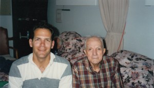 Image of Doug Nordman sitting next to his paternal grandfather during a nursing home visit in the late 1990s. | MilitaryFinancialIndependence.com