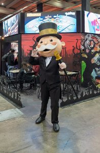 Image of the Mr. Monopoly Millionaire character cosplay greeting attendees at a Comic Con | MilitaryFinancialIndependence.com